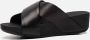 FitFlop Lulu Cross Slide Sandals Leather Vrouwen Zwart - Thumbnail 5