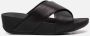 FitFlop Lulu Cross Slide Sandals Leather Vrouwen Zwart - Thumbnail 4