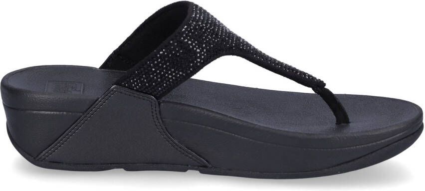 Fitflop Dianets LULU CRYSTAL EMBELLISHED TOE-POST SANDALS HOTFIX sleehak zomerschoen teen-scheider met zachte teenband