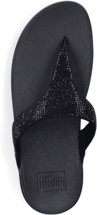 Fitflop Dianets LULU CRYSTAL EMBELLISHED TOE-POST SANDALS HOTFIX sleehak zomerschoen teen-scheider met zachte teenband