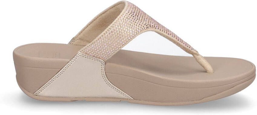 Fitflop Dianets LULU CRYSTAL EMBELLISHED TOE-POST SANDALS HOTFIX sleehak zomerschoen teen-scheider met zachte teenband