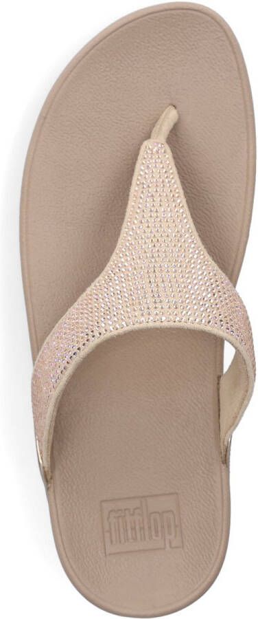 Fitflop Dianets LULU CRYSTAL EMBELLISHED TOE-POST SANDALS HOTFIX sleehak zomerschoen teen-scheider met zachte teenband