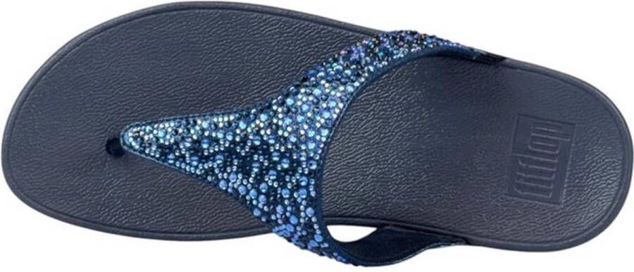 FitFlop Lulu Crystal Mix dames slipper Donkerblauw