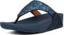 FITFLOP Teenslippers Dames Lulu Glitter Maat: 40 Materiaal: Leer Kleur: Blauw - Thumbnail 3