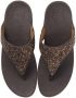 FitFlop Lulu Glitter Toe Thongs PU Glitter Teenslippers donkerbruin - Thumbnail 2