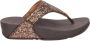 FitFlop Lulu Glitter Toe Thongs PU Glitter Teenslippers donkerbruin - Thumbnail 2
