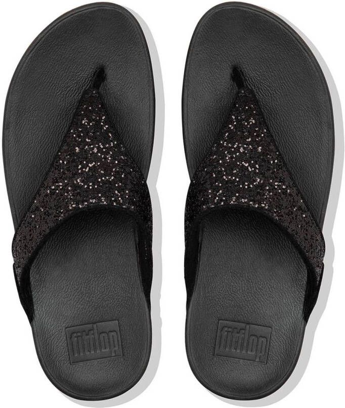 FITFLOP Teenslippers Dames Lulu Glitter Toe-post Maat: 41 Materiaal: Leer Kleur: Blauw - Foto 3