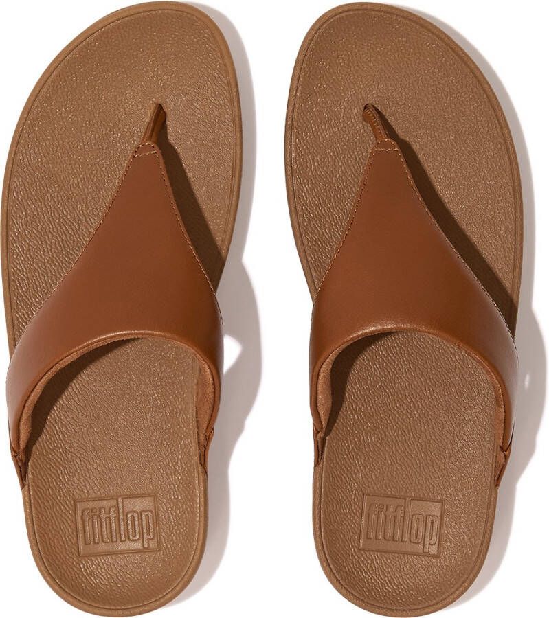 Fitflop Dianets LULU LEATHER TOEPOST pool slides pantoffel badeschoen met sleehak