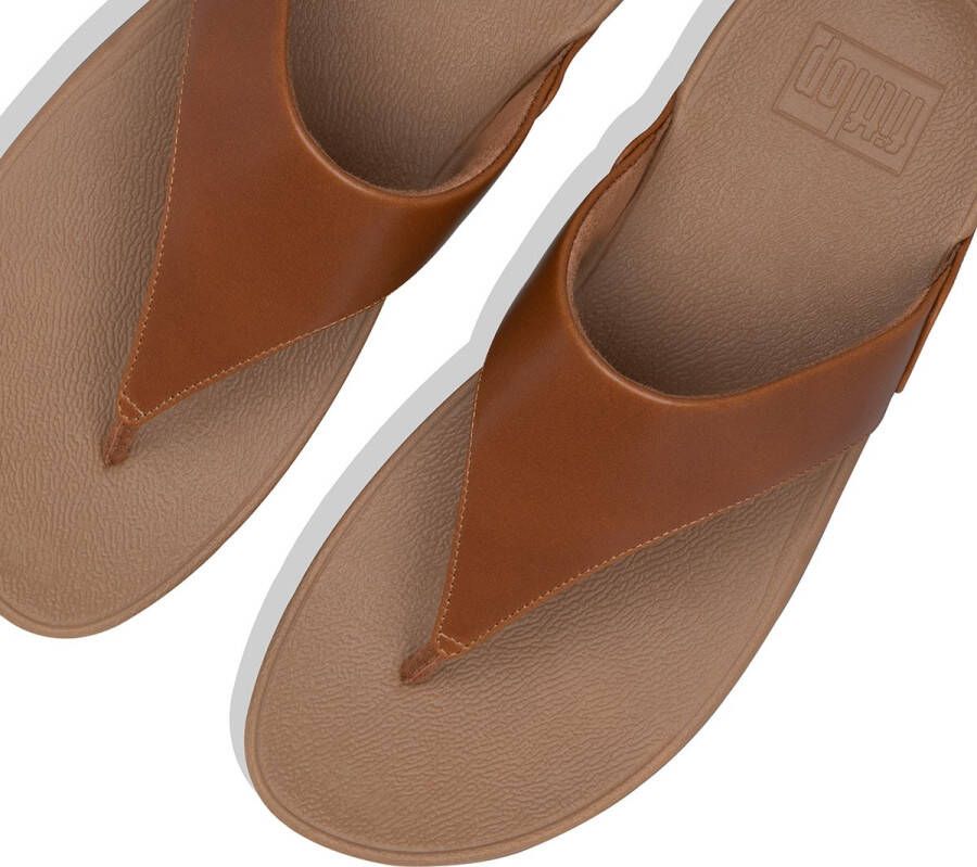 FitFlop Lulu Leather Slippers Bruin Vrouw