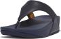 FitFlop Lulu Leather Toepost Slippers Blauw Vrouw - Thumbnail 1