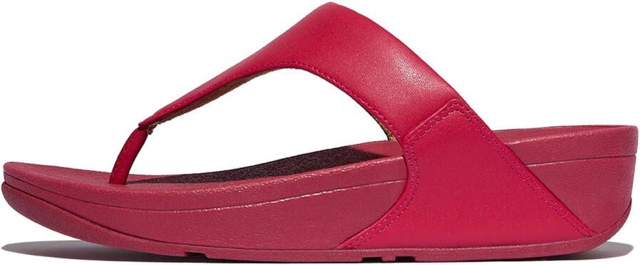 FitFlop FlitFlop Lulu Leather dames teenslipper Rood