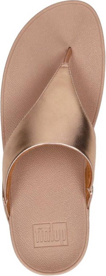 FitFlop TM Lulu leren teenslippers roségoud - Foto 14