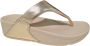 FitFlop Lulu Leather Toepost Vrouwen Teenslippers Platino - Thumbnail 3