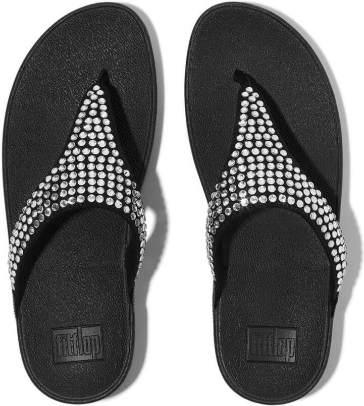 FitFlop Lulu Maxi-Crystal Toe-Post Sandals ZWART