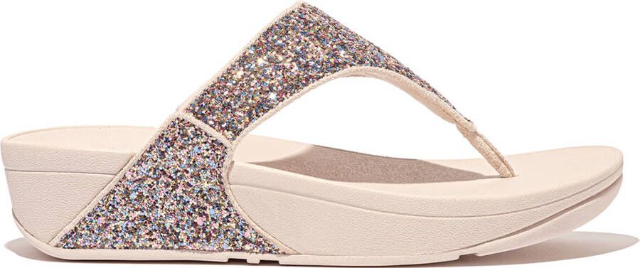 Fitflop Teenslippers LULU dianette pantoffel slides met kleurrijke glitter