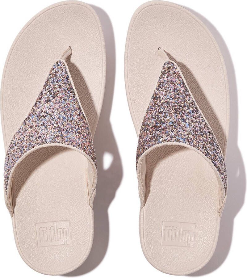 Fitflop Teenslippers LULU dianette pantoffel slides met kleurrijke glitter