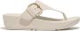 FitFlop Lulu Resin-Buckle Leather Toe-Post Sandals BEIGE - Thumbnail 2