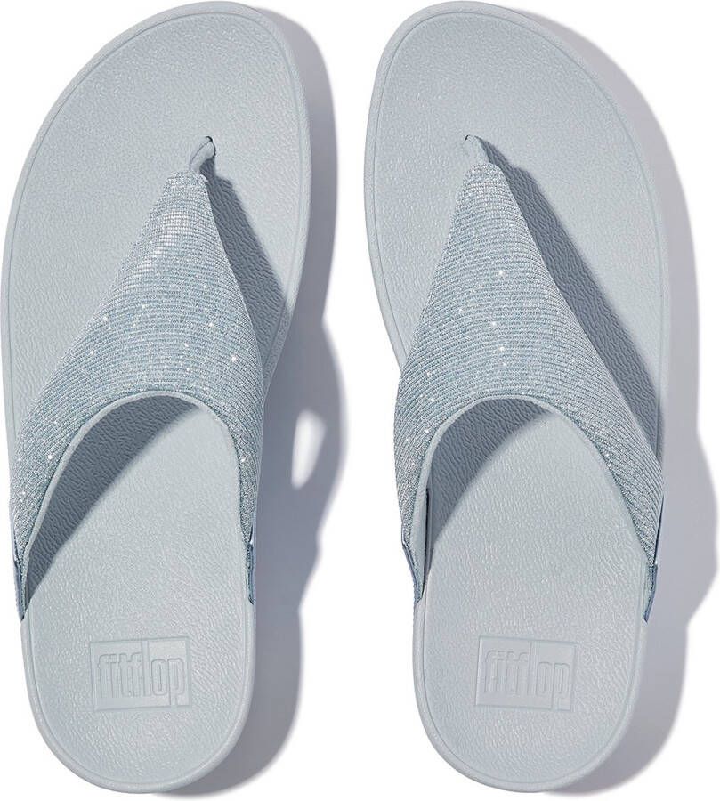 Fitflop Teenslippers LULU SHIMMERLUX TOE-POST SANDALS sleehak zomerschoen slippers in glanzende look