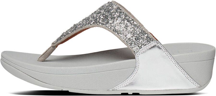 FitFlop Lulu Shimmerfoil Toe-Thongs ZILVER