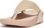 FitFlop Lulu Shimmerlux Toe-post Sandalen Beige Vrouw - Thumbnail 1