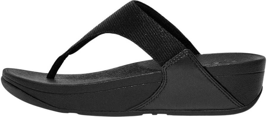 Fitflop Teenslippers LULU SHIMMERLUX TOE-POST SANDALS sleehak zomerschoen slippers in glanzende look