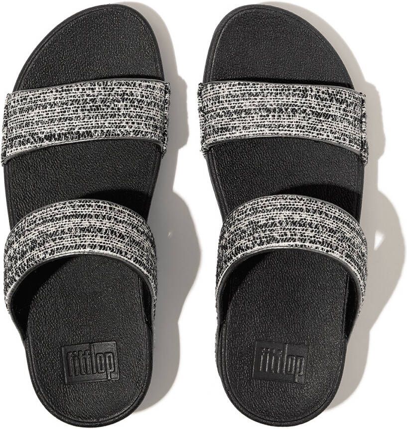 FitFlop Lulu Shimmerweave Slides ZWART