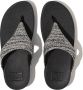 FitFlop Lulu Shimmerweave Toepost Sandalen Slippers ZWART - Thumbnail 2