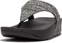 FitFlop Lulu Shimmerweave Toepost Sandalen Slippers ZWART - Thumbnail 3