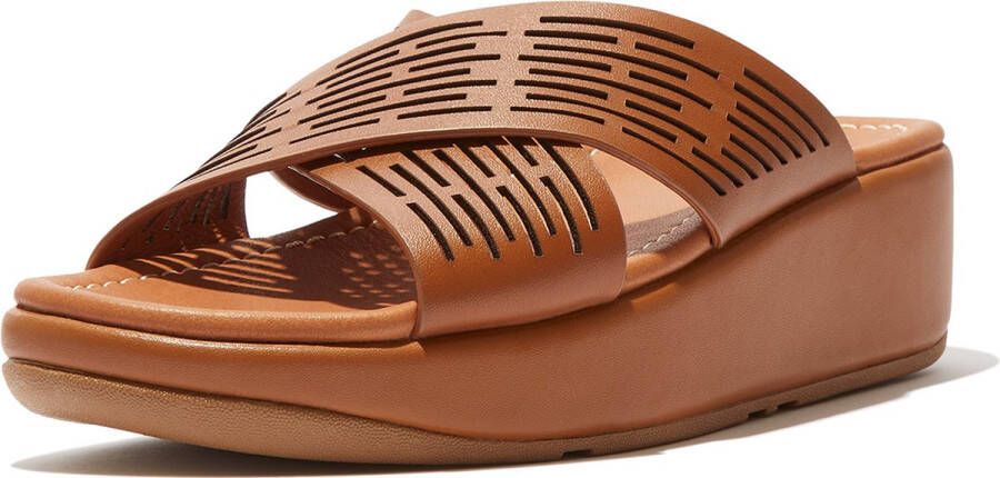 FitFlop Lulu Sleek Cross Slide Geo Laser BRUIN