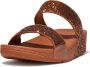 FitFlop Lulu Slide Glitter Sandalen cognac - Thumbnail 1