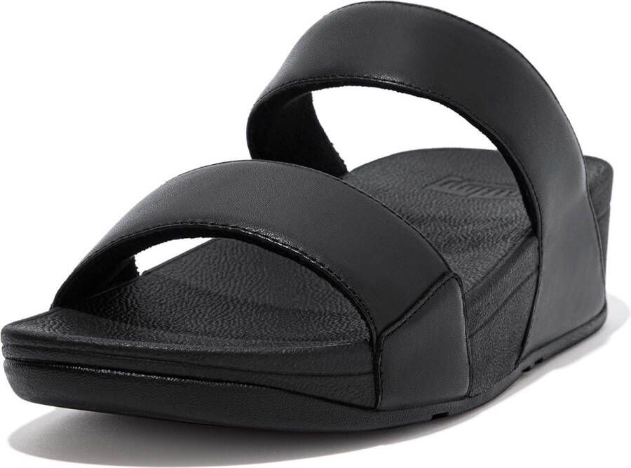 FitFlop Lulu Slide Leather ZWART