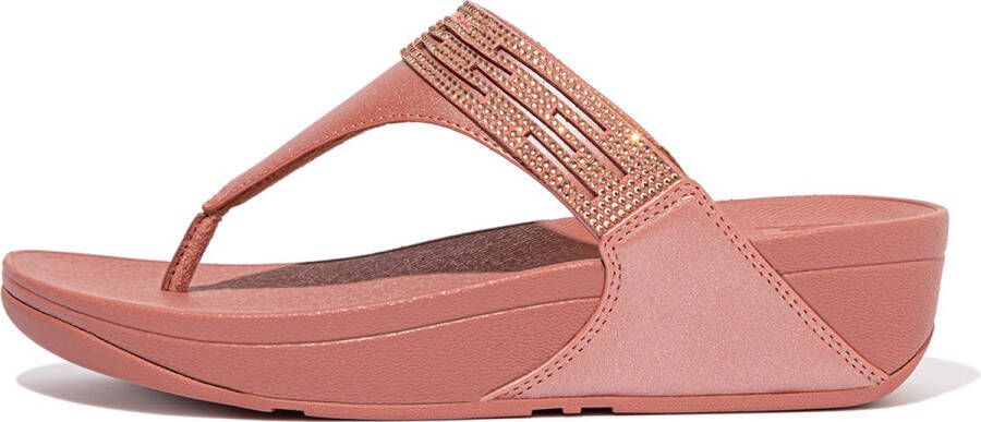 FitFlop Lulu Laserscreen Leather Sandalen Roze Vrouw