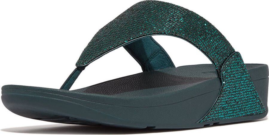 FitFlop Lulu Toe Post Glitterball BLAUW