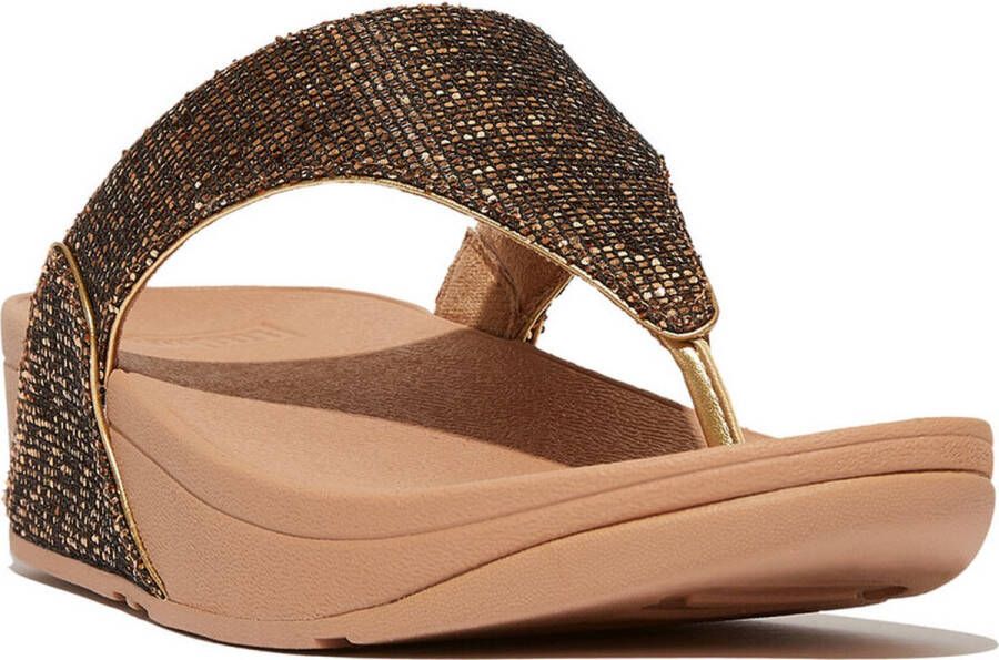 FitFlop Lulu Toe Post Glitterball GOUD