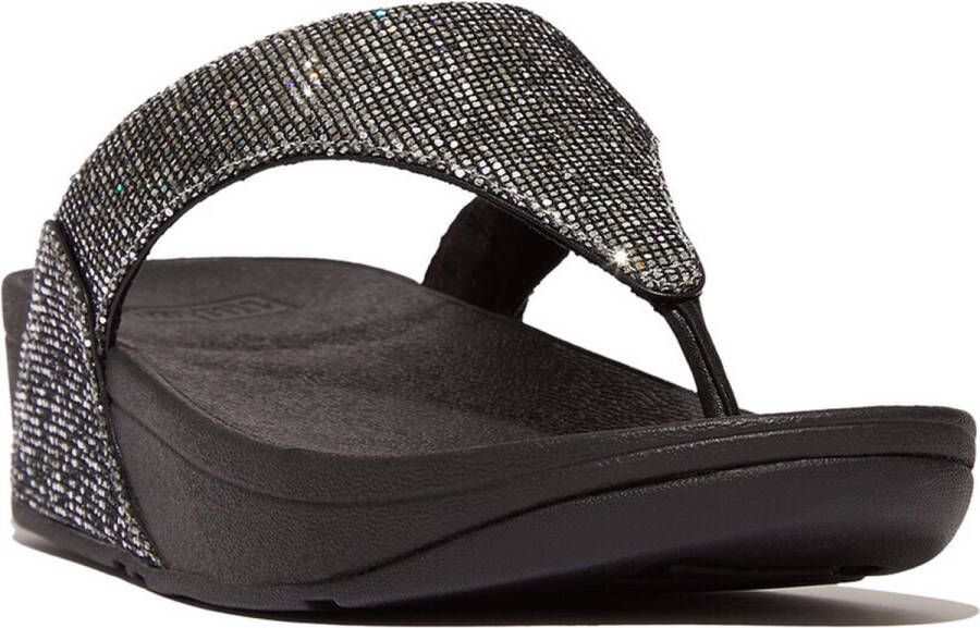 FitFlop Lulu Toe Post Glitterball ZILVER