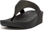 Fit Flop lulu toe post sparkle EU9 090 all black Zwart - Thumbnail 1