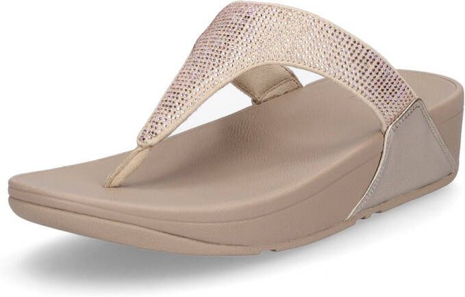 Fitflop Dianets LULU CRYSTAL EMBELLISHED TOE-POST SANDALS HOTFIX sleehak zomerschoen teen-scheider met zachte teenband - Foto 2