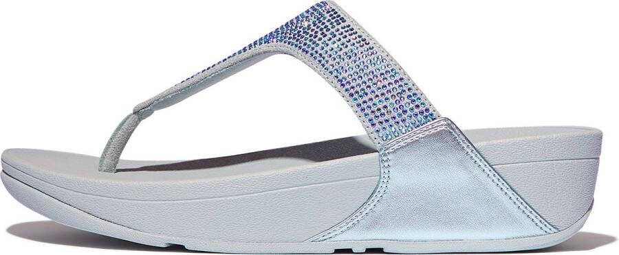 Fitflop Dianets LULU CRYSTAL EMBELLISHED TOE-POST SANDALS HOTFIX sleehak zomerschoen teen-scheider met zachte teenband