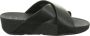 FitFlop Lulu Cross Slide Sandals Leather Vrouwen Zwart - Thumbnail 6