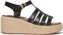 FitFlop Platfforms Espadr. Leather Fisherman Wedge Sandals ZWART - Thumbnail 2