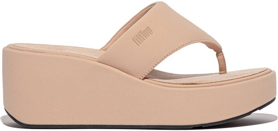 FitFlop Platfforms Wedge Toe-Post Sandals BEIGE