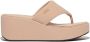 FitFlop Platfforms Wedge Toe-Post Sandals BEIGE - Thumbnail 1