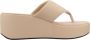 FitFlop Platfforms Wedge Toe-Post Sandals BEIGE - Thumbnail 1