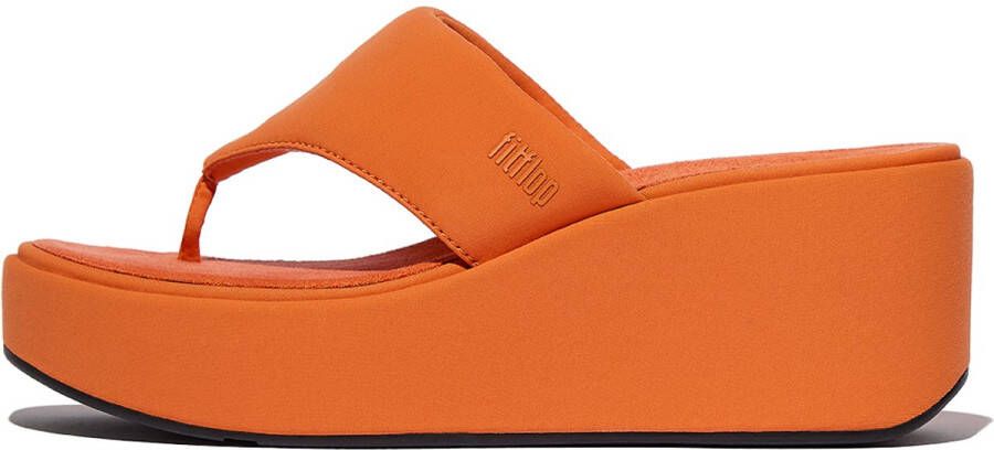 Fitflop Teenslippers PLATFFORMS WEDGE sleehaksandaal plateau schoen met gewatteerde bandage