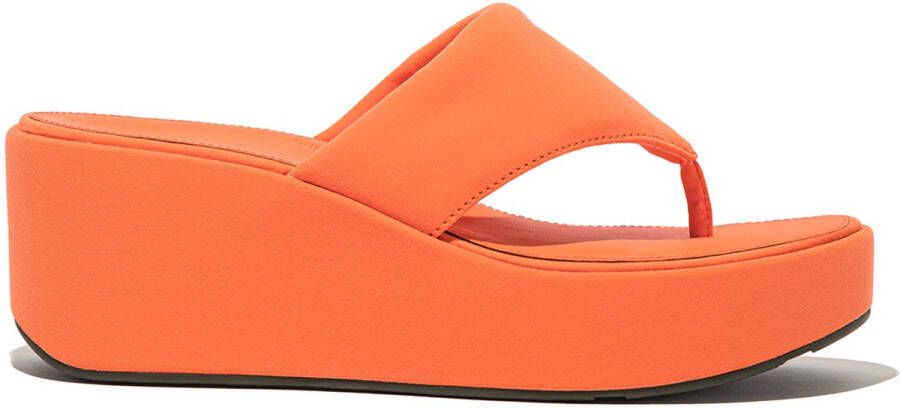 Fitflop Teenslippers PLATFFORMS WEDGE sleehaksandaal plateau schoen met gewatteerde bandage