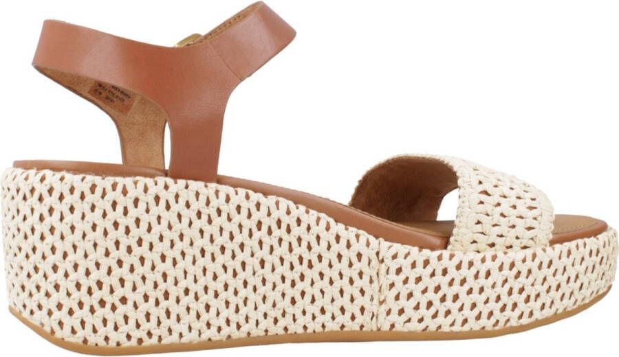 Fitflop Sleehaksandaaltjes PLATFFORMS WOVEN WEDGE plateau sandaal zomerschoen in verfijnde uitstraling