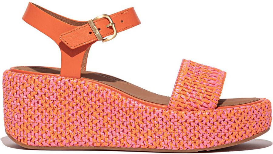 Fitflop Sleehaksandaaltjes PLATFFORMS WOVEN WEDGE plateau sandaal zomerschoen in verfijnde uitstraling