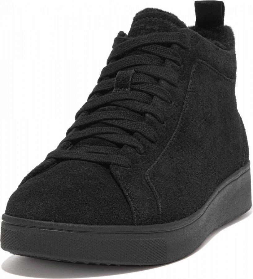 FitFlop Rally High Top Sneaker Suede Winterised ZWART