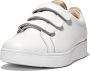 FitFlop Rally Metallic-Back Leather Strap Sneakers WIT - Thumbnail 1