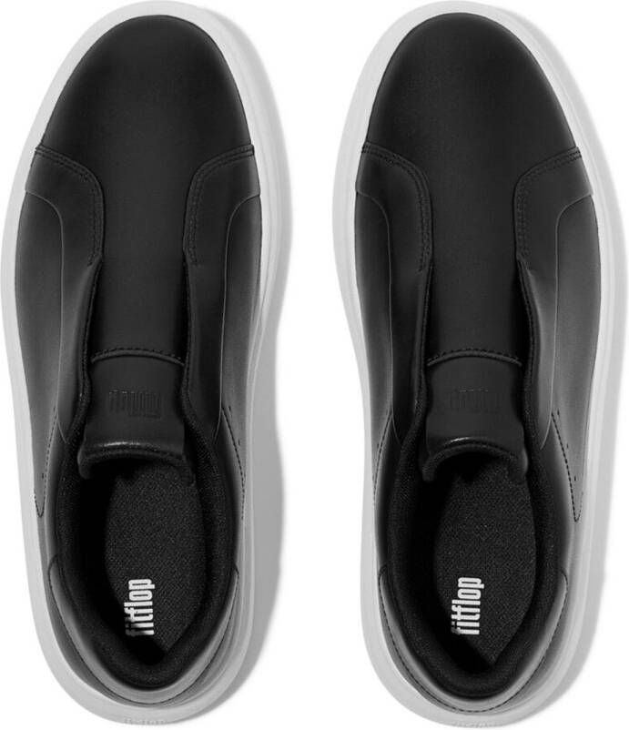 FitFlop Rtg Leather Laceless Sneakers ZWART